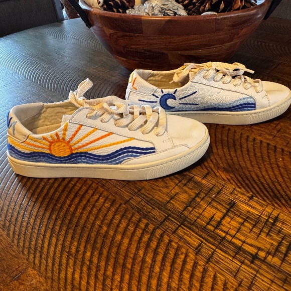 Soludos Shoes - Soludos White Leather Sneakers